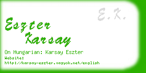 eszter karsay business card